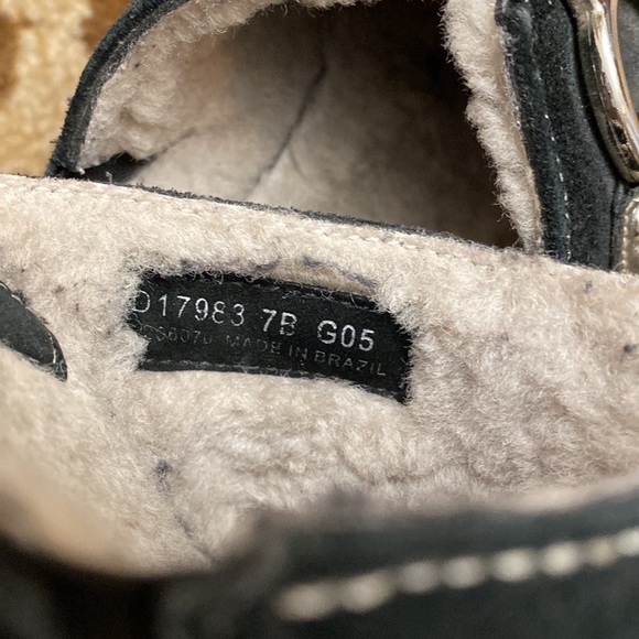 Cole Haan Clogs Horse Bit Sherpa lined Suede western equestrian slip on Warm  7 - Picture 9 of 10